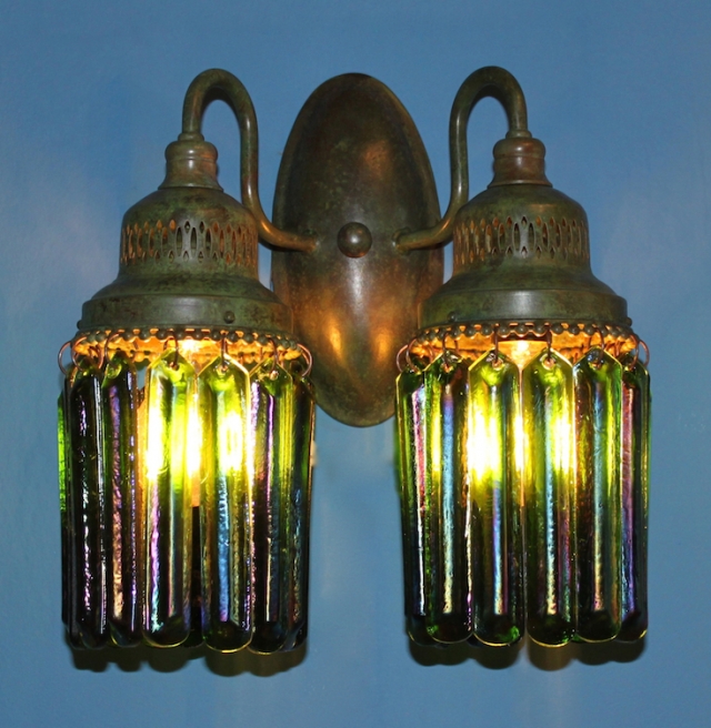 Double Wall Sconce with Prisms