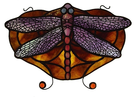 Dragonfly Reproduction Stained Glass sun catcher 